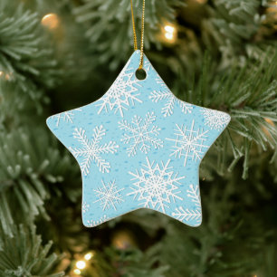 Ornement En Céramique Motif Snowflake