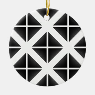 Ornement En Céramique Motif triangle Black Trendy