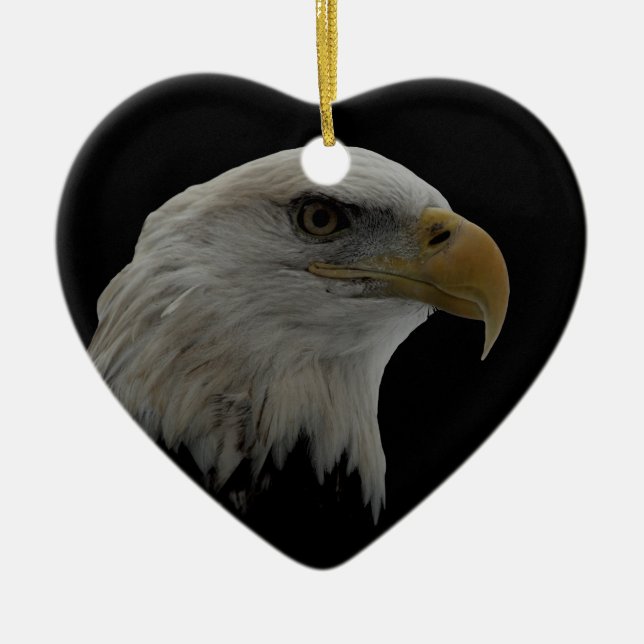 Ornement En Céramique Motivation du leadership de l'aigle américain (Devant)