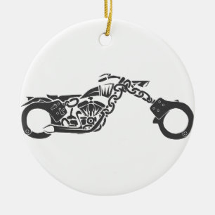 Ornement En Céramique moto de couperet de menotte