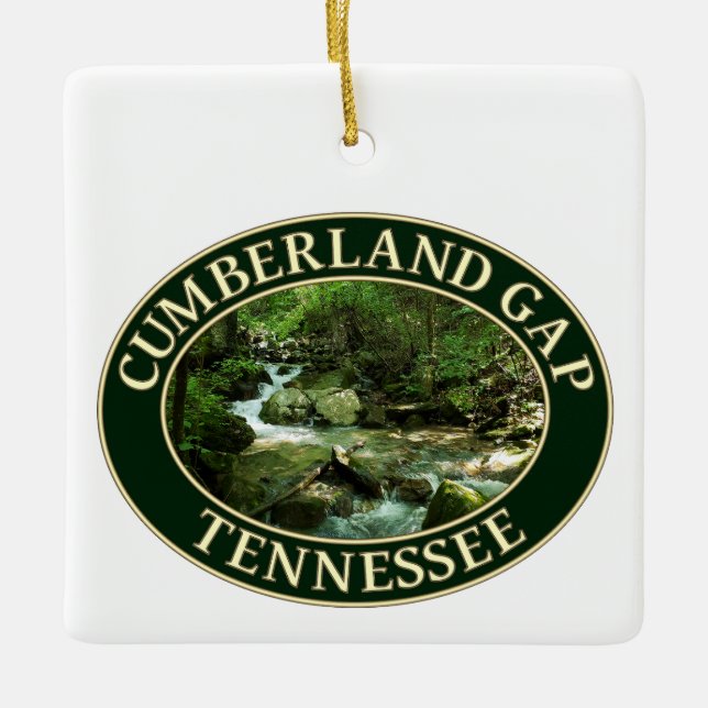Ornement En Céramique Mountain Stream à Cumberland Gap, Tennessee (Devant)