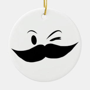 Ornement En Céramique Moustache Kinky