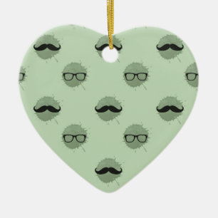 Ornement En Céramique Moustaches à la menthe