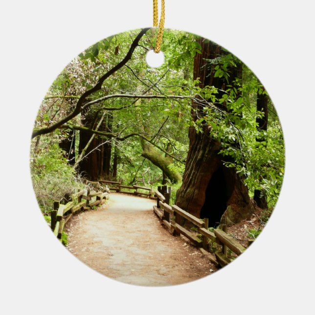 Ornement En Céramique Muir Woods Path II Nature Photography (Devant)