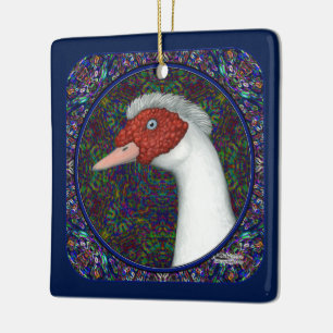 Ornement En Céramique Muscovy Duck Head