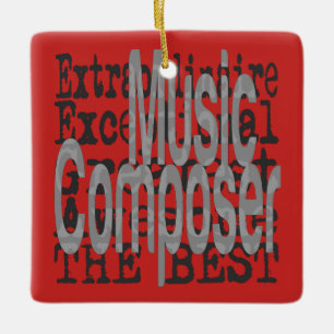 Ornement En Céramique Music Composer Extraordinaire