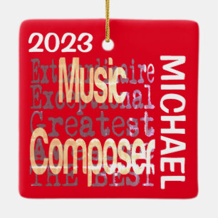 Ornement En Céramique Music Composer Extraordinaire CUSTOM
