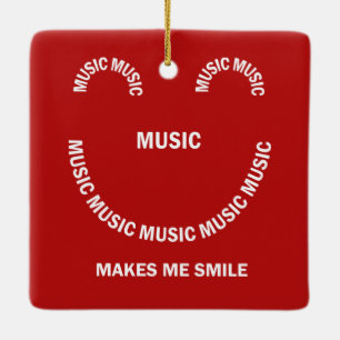 Ornement En Céramique Musique Sourire ornement céramique