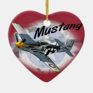 Ornement En Céramique Mustang P51