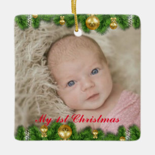 Ornement En Céramique My 1st Christmas Photo Tree Decor Ornament