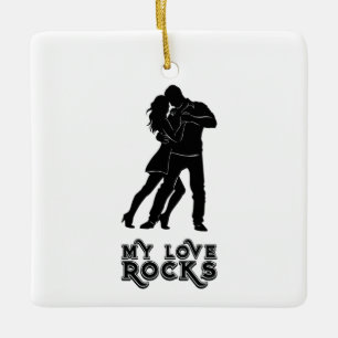 Ornement En Céramique My Love Rocks - Couple dansant