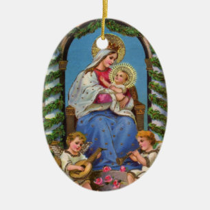 Ornement En Céramique Naissance vintage du Christ Ornament