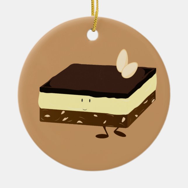 Ornement En Céramique Nanaimo bar souriant (Devant)