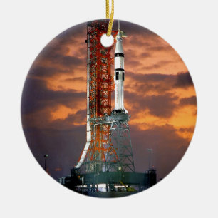Ornement En Céramique NASA Apollo Soyuz Launch Vehicle Sunrise Launchpad