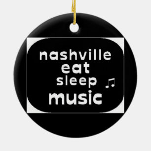 Ornement En Céramique Nashville mangent la musique de sommeil