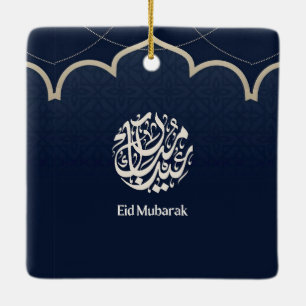 Ornement En Céramique Navy Eid Mubarak Art de calligraphie arabe