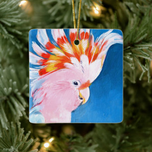 Ornement En Céramique Neon Mohawk - Cockatoo rose