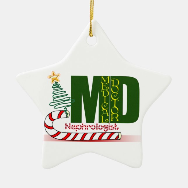 Ornement En Céramique Nephrologue MERRY CHRISTMAS DOCTEUR (Devant)