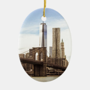 Ornement En Céramique New York Brooklyn bridge