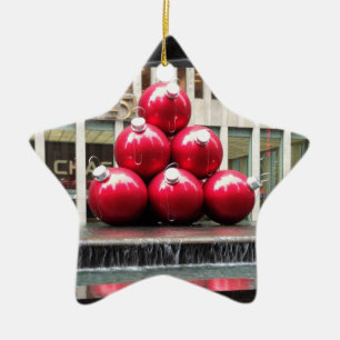 Ornement En Céramique New York City Christmas Balls Rockefeller Center