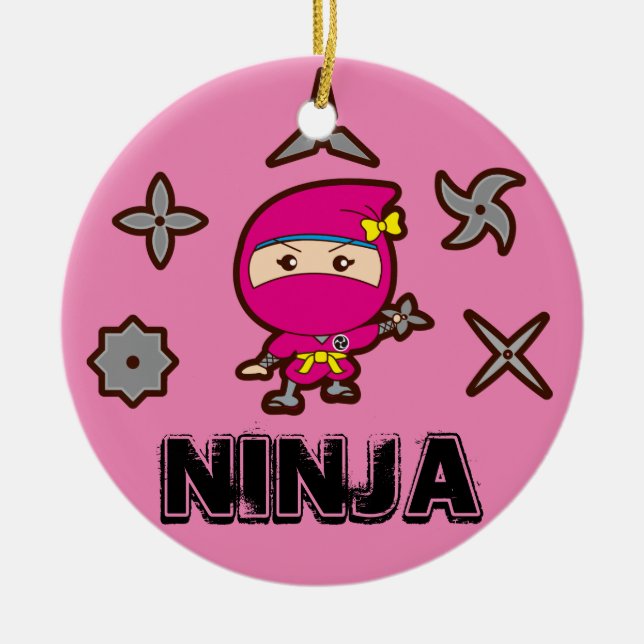Ornement En Céramique Ninja Girl (Devant)