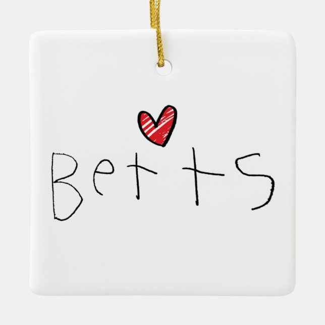 Ornement En Céramique Noël 2018 de Betts (Devant)