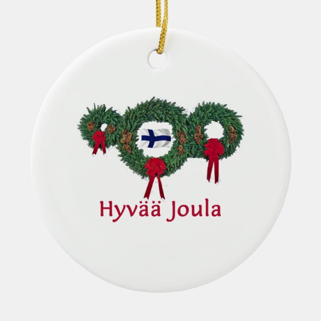 Ornement En Céramique Noël 2 de la Finlande (Devant)