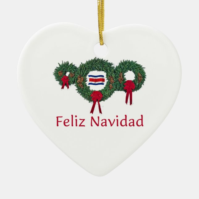 Ornement En Céramique Noël 2 du Costa Rica (Devant)