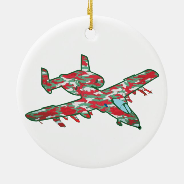 Ornement En Céramique Noël A-10 Warthog (Dos)