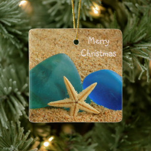 Ornement En Céramique Noël À L'Épée Et À La Seaglass