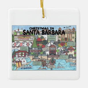 Ornement En Céramique Noël à Père Noël Barbara