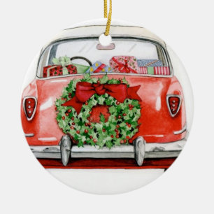 ORNEMENT EN CÉRAMIQUE NOËL ARBRE DE VOITURE ORNAMENT