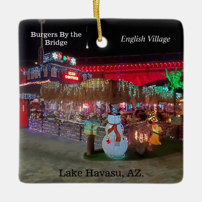 Ornement En Céramique Noël au lac Havasu (Devant)