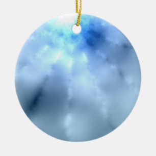 Ornement En Céramique Noël bleu