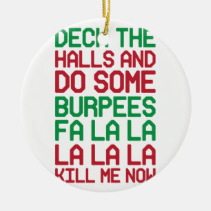 Ornement En Céramique Noël Burpees