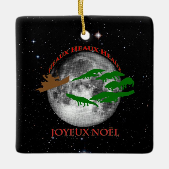 Ornement En Céramique Noël cajun (Devant)
