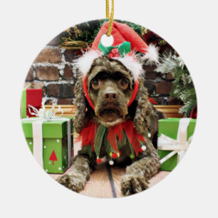 Ornement En Céramique Noël - cocker - Zoe