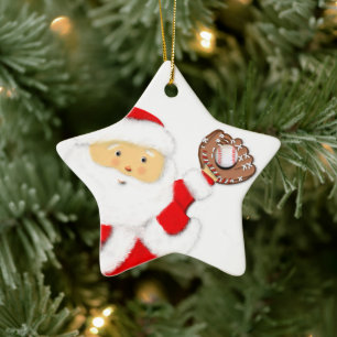 Ornement En Céramique Noël de baseball Père Noël