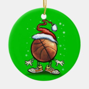 Ornement En Céramique Noël de basket-ball