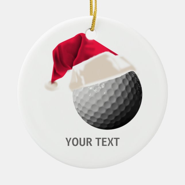 Ornement En Céramique noël de golf (Devant)