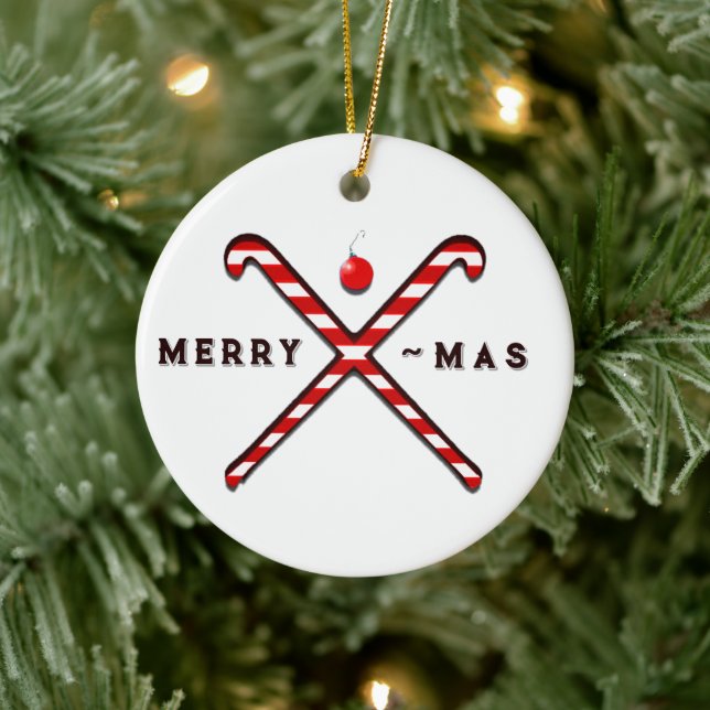 Ornement En Céramique Noël de hockey sur gazon (Arbre)