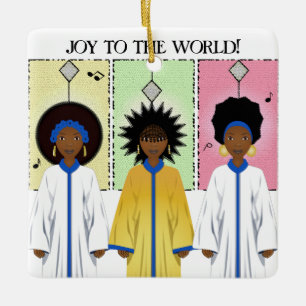 Ornement En Céramique Noël de la chorale afro-américaine