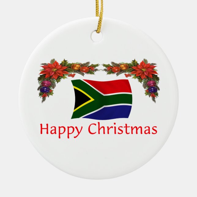 Ornement En Céramique Noël de l'Afrique du Sud (Devant)