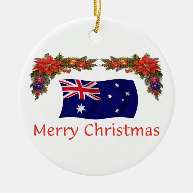 Ornement En Céramique Noël de l'Australie (Devant)