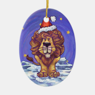 Ornement En Céramique Noël de lion