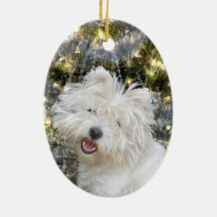 Ornement En Céramique Noël de Westie