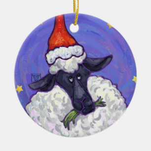 Ornement En Céramique Noël des moutons