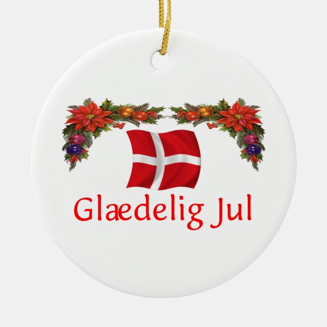Ornement En Céramique Noël du Danemark (Devant)