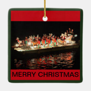 Ornement En Céramique Noël en bateau