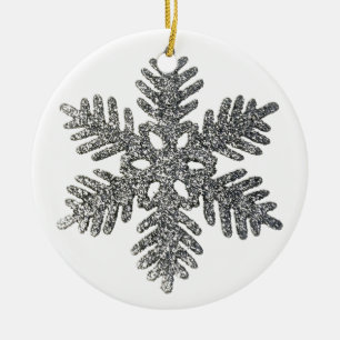 Ornement En Céramique Noël Fête Silencieux Snowflake Star Design